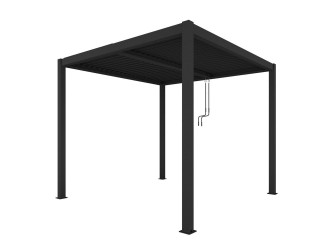 LUXE pergola 3x3m antracit LED világítással