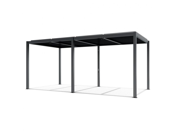 LUXE pergola 5,8x4m antracit LED világítással