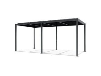 LUXE pergola 7,8x3m antracit LED világítással