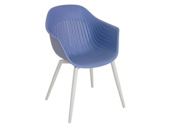 Ballena műanyag kerti szék fém lábbal, kék