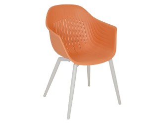 Ballena műanyag kerti szék fém lábbal, narancssárga
