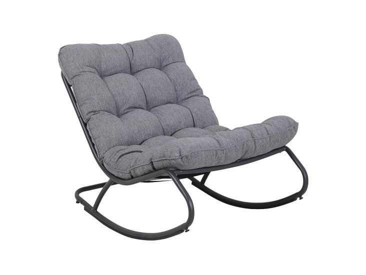 Vibe kerti hintaszék szürke párnával