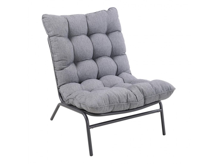 Vibe kerti szék szürke párnával