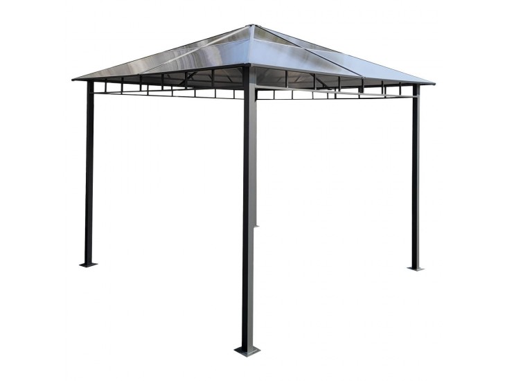 Dari kerti pavilon polikarbonát tetővel 3x3 m
