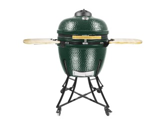 Kerámia faszéngrill oldalpolcokkal, 52 cm ráccsal