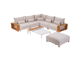 KALEM moduláris kerti sarokgarnitúra bézs