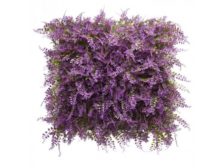 Lila páfrány műanyag zöldfal 50x50 cm