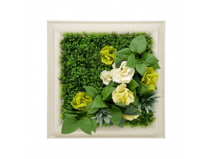 Lizantusz műanyag zöldfal 30x30 cm