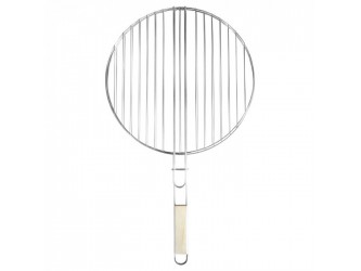 Kerek grillrács fa fogantyúval 40 cm