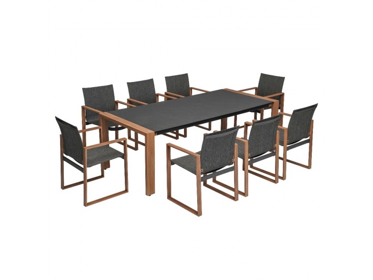 Duisburg alumínium kerti étkező szett (8 személyre)