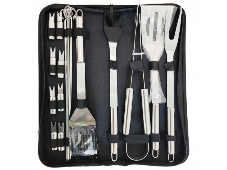 Grill eszköz készlet szövettáskával