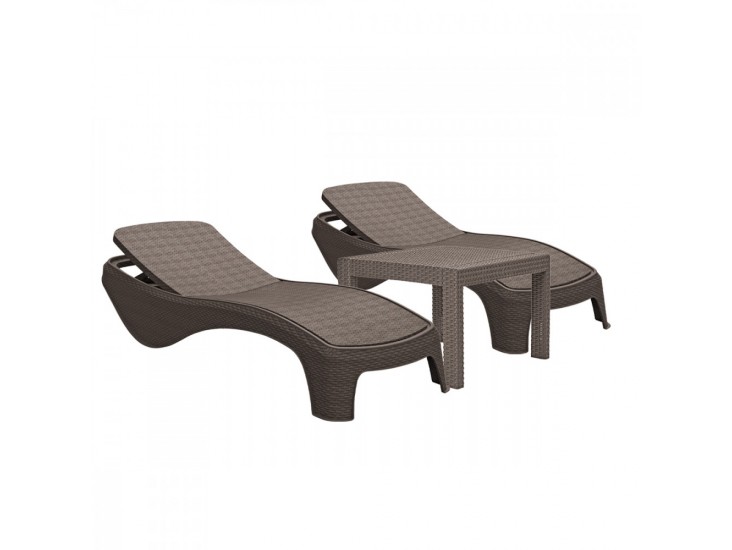 Atlantic duo kerti nyugágy set Rosario asztallal cappuccino