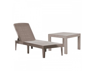 Jaipur kerti nyugágy set Rosario asztallal cappuccino