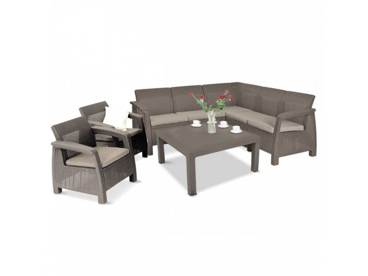 Corfu relax duo set kerti bútor garnitúra cappuccino