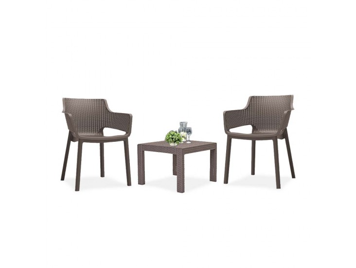 Roeva balcony kerti bútor garnitúra szett cappuccino