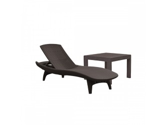 Pacific kerti nyugágy set Rosario asztallal barna