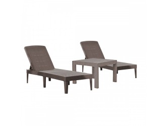 Jaipur duo kerti nyugágy set Rosario asztallal barna