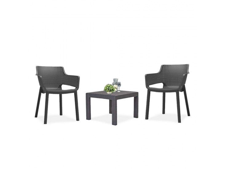Roeva balcony kerti bútor garnitúra szett grafit
