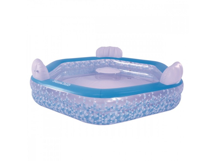 Felfújható hatszögletű pancsolómedence 223 x 211 x 58 cm