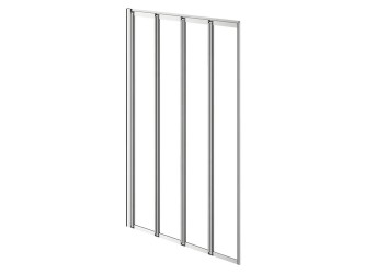 Tribeca 110x140 cm kádparaván króm