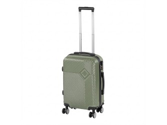 TraveLux Pro kabinbőrönd keményfedeles levehető kerékkel 50x40x20 cm olajzöld
