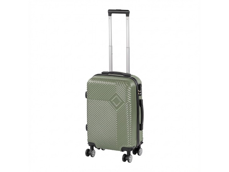 TraveLux Pro kabinbőrönd keményfedeles levehető kerékkel 50x40x20 cm olajzöld