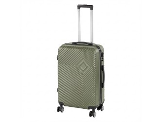 TraveLux Pro közepes bőrönd keményfedeles 68x45x25 cm olajzöld