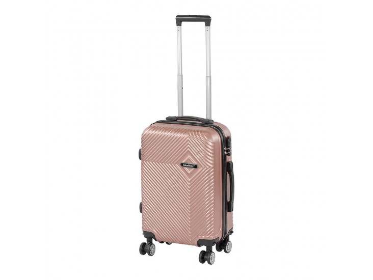 TraveLux Pro kabinbőrönd keményfedeles levehető kerékkel 50x40x20 cm rosegold