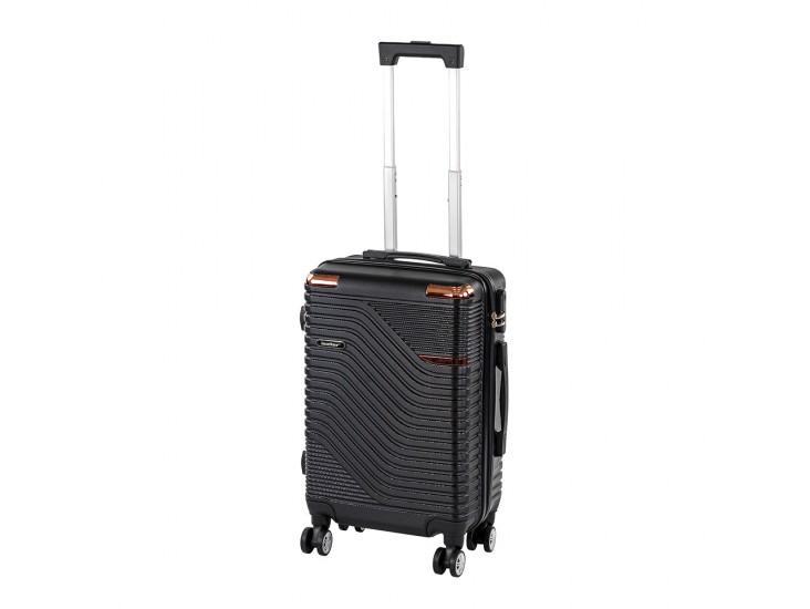 TraveLux Urban kabinbőrönd keményfedeles levehető kerékkel 50x40x20 cm fekete