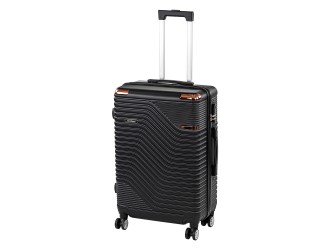 TraveLux Urban közepes bőrönd keményfedeles 68x45x25 cm fekete