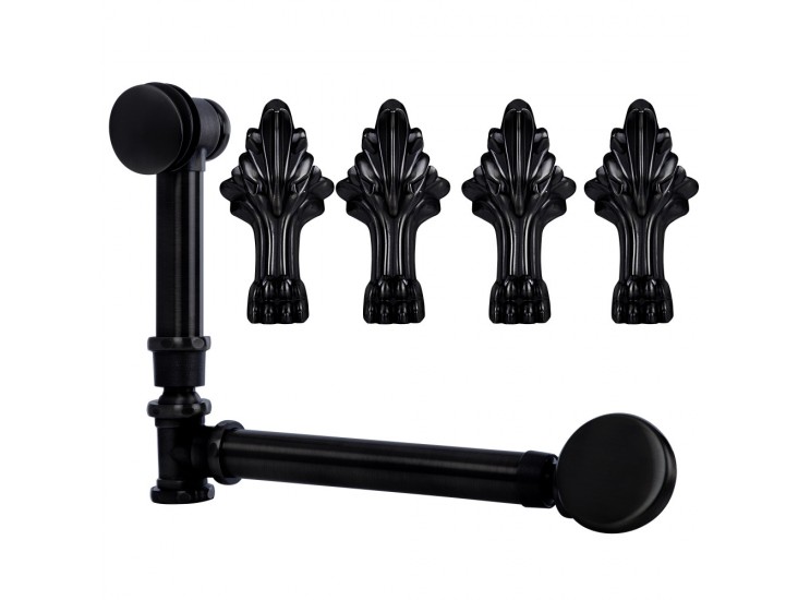 ACZ Lábak és leeresztő Antica szabadon álló kádhoz, fekete