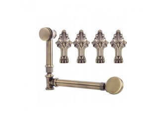 AMO Lábak és leeresztő Antica szabadon álló kádhoz, antik réz