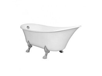 Antica szabadon álló kád króm lábakkal és leeresztővel