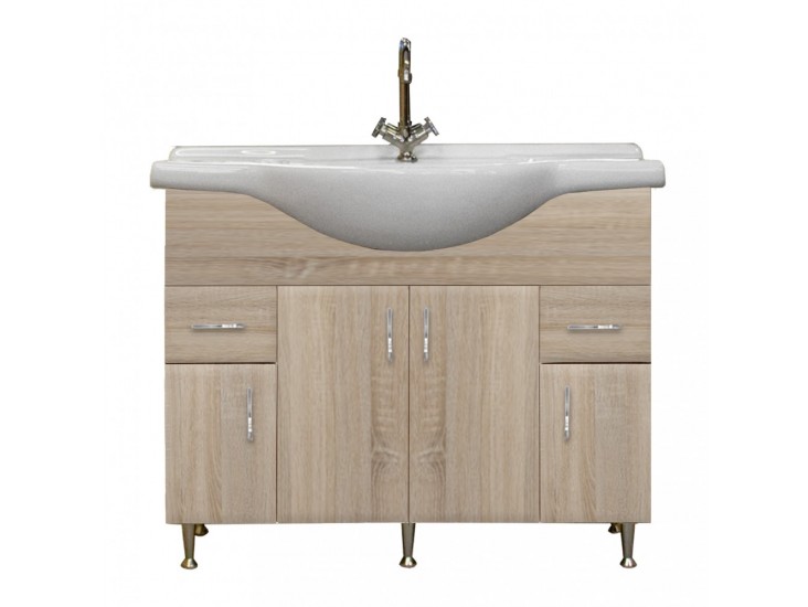 Bianca Plus 105 alsó szekrény mosdóval, sonoma tölgy színben