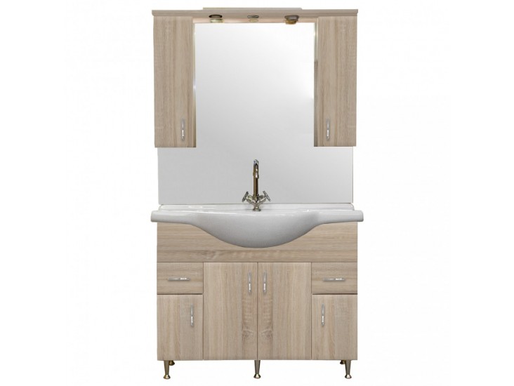 Bianca Plus 105 komplett fürdőszobabútor, sonoma tölgy színben