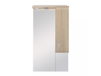 Bianca Plus 55 fürdőszoba bútor felsőszekrény, sonoma tölgy színben, jobbos nyitásirány