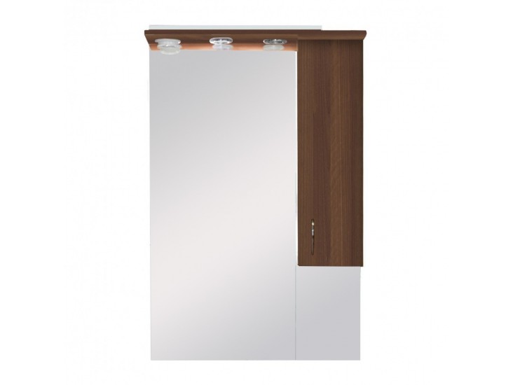 Bianca Plus 65 fürdőszoba bútor felsőszekrény, aida dió színben, jobbos nyitásirány