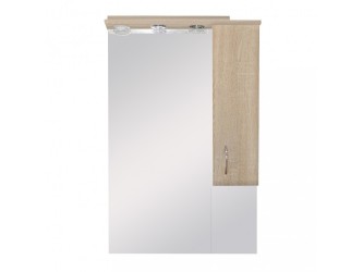 Bianca Plus 65 fürdőszoba bútor felsőszekrény, sonoma tölgy színben, jobbos nyitásirány