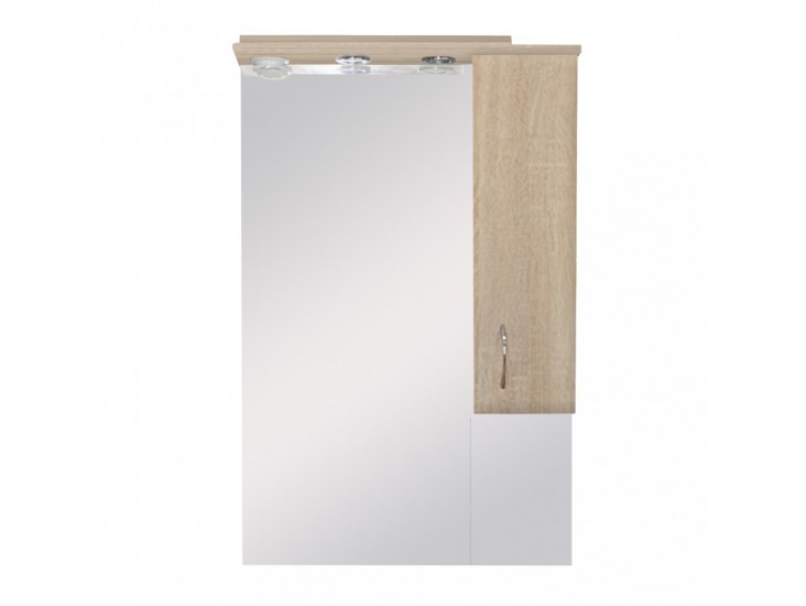 Bianca Plus 65 fürdőszoba bútor felsőszekrény, sonoma tölgy színben, jobbos nyitásirány