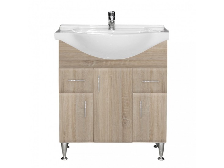 Bianca Plus 75 alsó szekrény mosdóval, sonoma tölgy színben