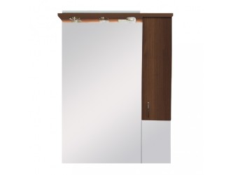 Bianca Plus 75 fürdőszoba bútor felsőszekrény, aida dió színben, jobbos nyitásirány