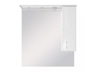 Bianca Plus 85 fürdőszoba bútor felsőszekrény, magasfényű fehér színben, jobbos nyitásirány