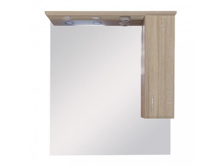 Bianca Plus 85 fürdőszoba bútor felsőszekrény, sonoma tölgy színben, jobbos nyitásirány