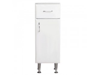 Bianca Plus 30 alacsony szekrény 1 ajtóval, 1 fiókkal, magasfényű fehér színben, jobbos