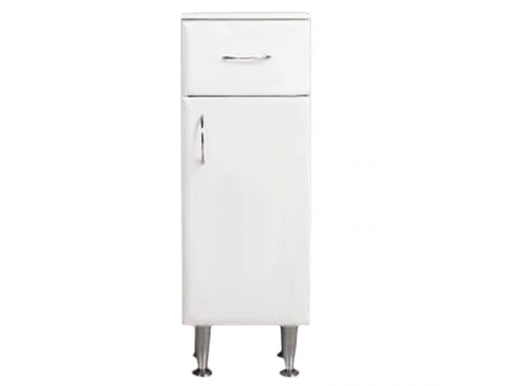 Bianca Plus 30 alacsony szekrény 1 ajtóval, 1 fiókkal, magasfényű fehér színben, jobbos