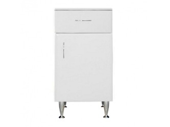 Bianca Plus 45 alacsony szekrény 1 ajtóval, 1 fiókkal, magasfényű fehér színben, jobbos