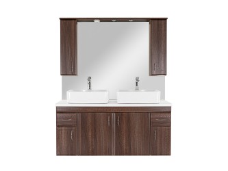 Bianco 130 komplett mosdó nélkül aida dió fehér munkalappal