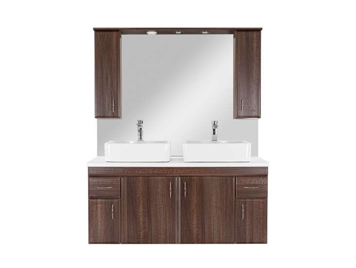 Bianco 130 komplett mosdó nélkül aida dió fehér munkalappal