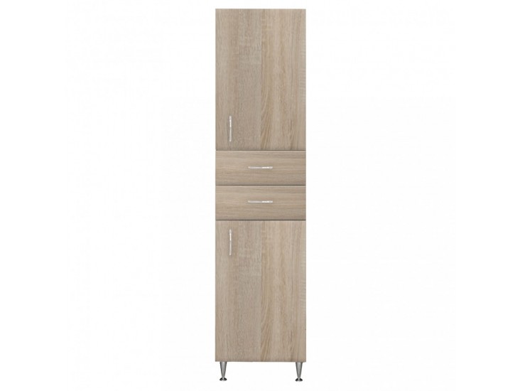 Bianca Plus 45 magas szekrény 2 ajtóval, 2 fiókkal, sonoma tölgy színben, jobbos