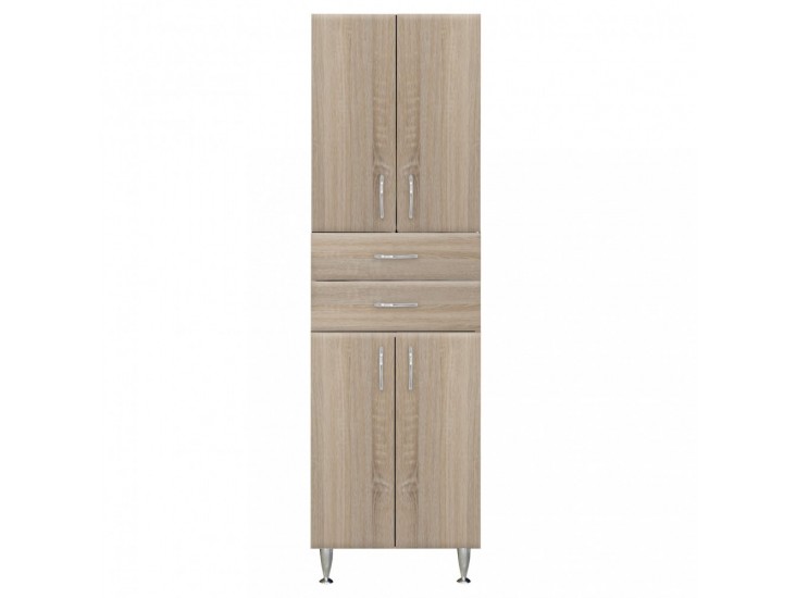 Bianca Plus 60 magas szekrény 4 ajtóval, 2 fiókkal, sonoma tölgy színben